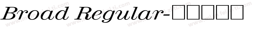 Broad Regular字体转换